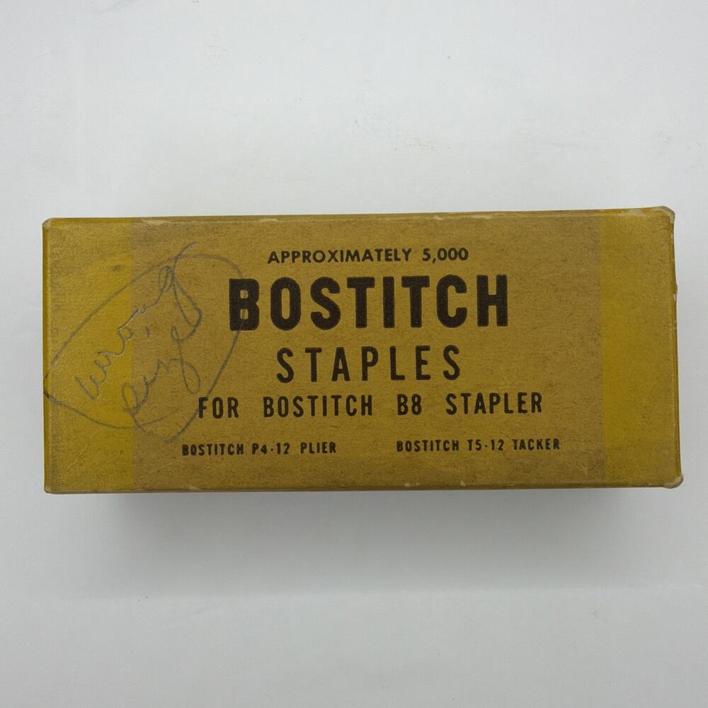 Bostitch Staples B8 Opened Vintage Box Approx 4500 Display Prop Decoration Gift
